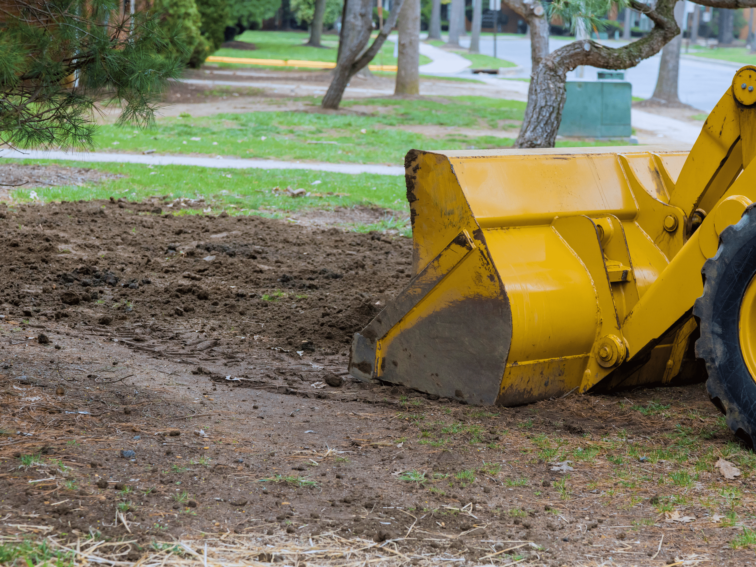 Elion Landscaping Grading and Resloping Oklahoma Leveling Before