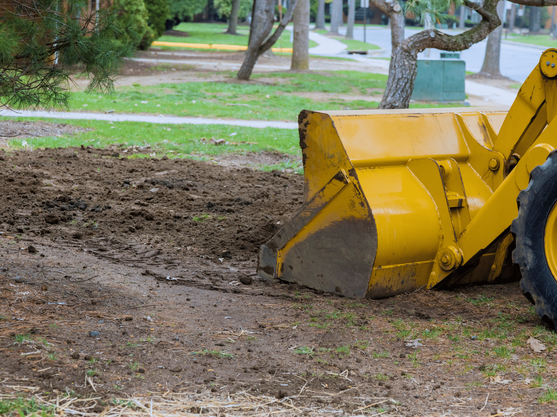Elion Landscaping Grading and Resloping Oklahoma Leveling Before